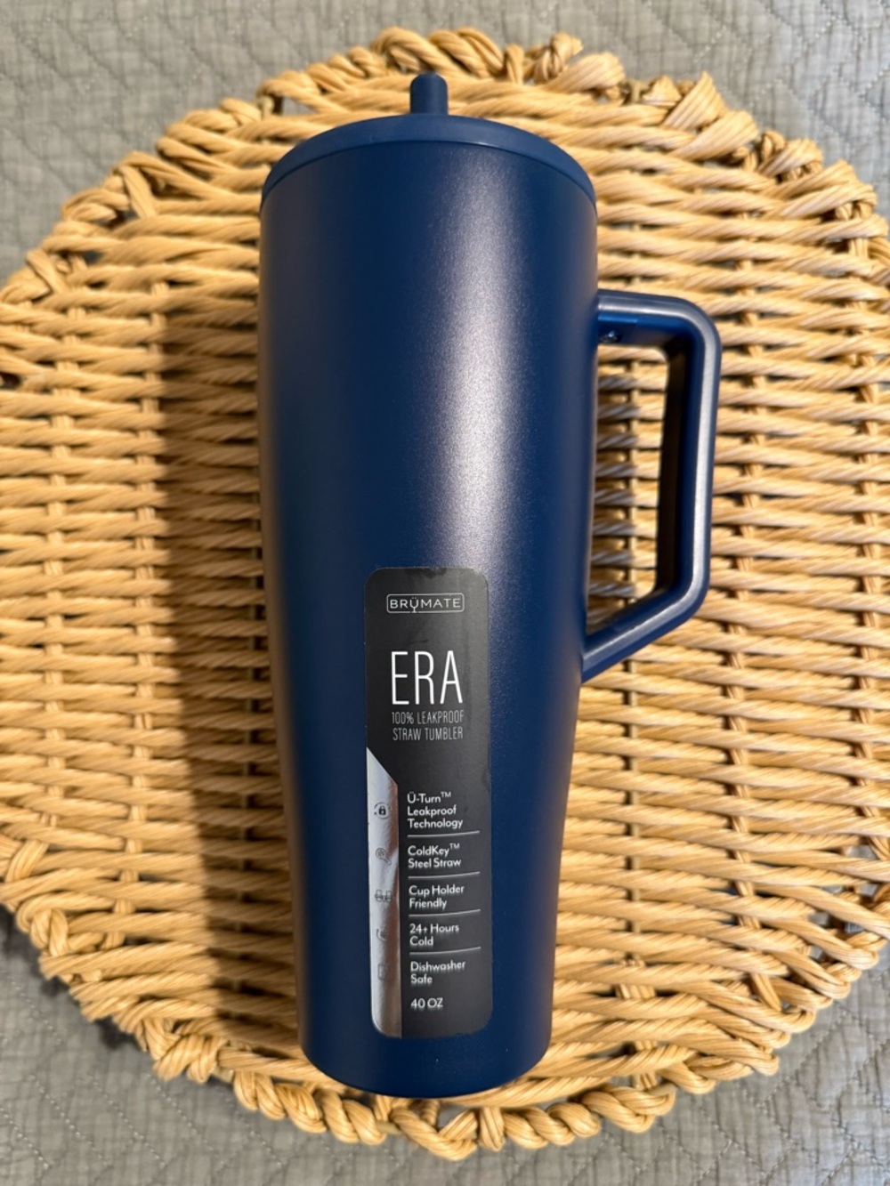 BrüMate ERA 40oz Navy Leakproof Handle Tumbler